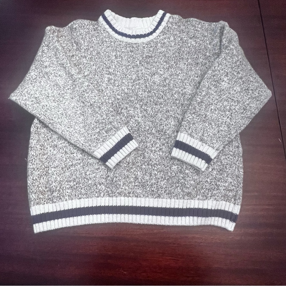 Northern Reflections Black and White Crewneck Sweater